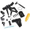 Generic Action Camera Chest Mount Bundle: Selfportrait Stick, supporto di assorbimento per riprese all'aperto cinghia toracica