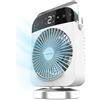 Cecotec - Climatizzatore evaporativo a torre EnergySilence 600 DeskChill Smart Rotate, 10w, 300 ml di deposito, Controllo touch, 4 Velocità, Oscillazione di 75º, luce a LED con 7 colori e timer