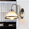 Licht-Erlebnisse LAMPADA PARETE ARGENTO STILE LIBERTY 1xE27 fino a 60 WATT 230V IN METALLO & vetro camera letto cucina soggiorno sala da pranzo LAMPADE LUCI ILLUMINAZIONE INTERNA