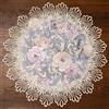 URROMA Centrino rotondo retrò in pizzo jacquard a rete, elegante tovaglietta all'uncinetto, set da tè, decorazione per comò di casa, tavolo da pranzo, 50 cm
