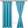 DWCN, Tende oscuranti per camera da letto, tende termicamente isolate con fermatende, tende plissettate per la finestra per soggiorno, 139 x 175 cm, turchese, 2 pannelli
