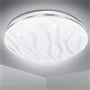 EXTRASTAR LED Plafoniera 24W 1900LM Bianco 6500K, Lampada a soffitto, Rotonda 33CM Moderno, per Soggiorno Bagno Camera da Letto Cucina Balcone Corridoio Ufficio
