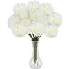 Haocjanc 12 Pezzi Fiori di Ortensia Artificiale, Bianco Ortensie Finte Realistiche, 30cm Fiori Finti per Decorazioni per Composizione Floreale, Matrimonio, Decorazione Della Casa
