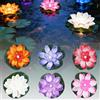 Auzlya 6 luci galleggianti di loto, fiori galleggianti a LED, ninfee artificiali, fiori di loto, lampada notturna a forma di fiore di loto, per giardino, piscina, decorazione all'aperto