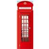 RexXuviant Vinile per frigorifero per Adesivi per copri Frigorifero 3D Cabina telefonica rossa bianchi autoadesiva adesivo per porta del frigorifero adesivo professionale 60 x 150 cm