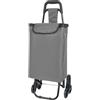 IlGruppone Carrello Spesa Saliscale 6 Ruote Pieghevole con Borsa Impermeabile, Porta Spesa per Scale Supermercato e Casa, Struttura in Acciaio - Grigio