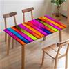 FANSU Arcobaleno Tovaglia Rettangolare Piazza Copritavolo con Bordo Elastico, 4/6/8FT Copritavolo Tavolo Panno per Esterno Sala da Pranzo Cucina Ristorante Giardino (140x80cm,Viola)