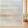 Beautysaid Reeded Pellicola per finestre in vetro smerigliato scanalato, pellicola autoadesiva in vinile, anti UV, statica, senza colla, per la privacy per casa e ufficio, 115 x 200 cm