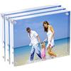 AMEITECH Acrilico Cornice portafoto 15 x 20 cm, Magnetico Blocco Acrilico Cornice, Desktop Frameless Photograph Display - Confezione da 3