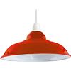 DC VOLTAGE Lampada da soffitto retrò in metallo facile da montare, moderna, arancione, 32 cm, rustica, industriale, E27, lampada a sospensione