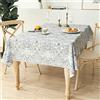 Obal Tovaglia William Morris Grigia con Design Originale, Resistente all'Acqua, Rettangolare, per Cucina e Sala da Pranzo, Lavabile, 260x152cm (Grigia Strawberry Thief)