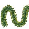 SALCAR Ghirlanda Natalizia Artificiale Verde 3m con 100 Luci LED, Ghirlanda di Abete Decorata per Caminetti, Scale, Pareti e Porte - Decorazione Pre-Illuminata per Natale