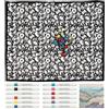 Generic Coperta da colorare fai da te, 150 x 115 cm, coperta da colorare con pennarelli, per bambini, decorazioni fai da te per feste in classe, coperte per attività artistiche scolastiche, set da disegno