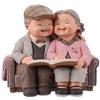 Homoyoyo Statuette Creative Per Amanti Dei Nonni Ornamenti Per Amanti Miniature Figurine in Resina Soprammobile Coppia Anziani Per Casa Scrivania Giardino Miniatura Regalo Per Anniversario