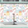 AREDE 32 Pz Adesivi per Piastrelle Bagno e Cucina 10 x 10 cm Autoadesivo Decorazione Adesivo murale in PVC Impermeabile Adesivi Parete mattonelle mosaico stile / T1029