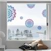 Peacoblue - Adesivi autoadesivi per finestre, 120 cm x 30 cm, 1 foglio con motivo mandala, adesivi decorativi rimovibili per finestre, per la casa, l'ufficio, decorazione per finestre in vetro