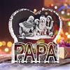Angry Egg Boy Rtafoto in cristallo PAPA, Immagini personalizzate, Lettera creativa Struttura cardiaca, Regalo di festa del papà, regalo indimenticabile souvenir
