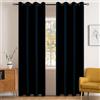 YSTELLAA Impermeabili Tende Oscuranti Per Interni 2 Pezzi, 140×175CM, Tende Termiche Isolanti Con Anelli, Moderne, Fonoassorbenti, Per Soggiorn, Camera Da Letto, Blu