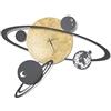 Arti & Mestieri Sistema Solare - Orologio da Parete di Design 100% Made in Italy - in Ferro, 50 x 36 x 8 cm - Oro