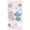BrandMac Telo da spiaggia e da bagno, 70 x 140 cm, 100% cotone, morbido e assorbente, per bambini, asciugamano ufficiale, ideale per spiaggia, bagno e piscina (Stitch & Angel)