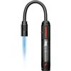 Firebird Accendino a gas jet Firebird Trailblaze collo flessibile lungo con rotazione a 360°, fiamma antivento, finestra livello carburante, ricaricabile ideale per candele caminetti barbecue(gas non incluso)