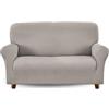 IlGruppone Copridivano in Velluto Elegante Impermeabile Tessuto Elasticizzato Antimacchia Copripoltrona Salva Divano Due Tre Posti Cover Sofà Universale Certificato Oekotex - Grigio - Divano 2 posti