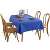 FANSU Tovaglia Plastificata PVC Cerata, Tinta Unita Tovaglie Impermeabile Antimacchia Lavabile, Facile da Pulire Copritavolo Proteggi Tavolo per Cucina Feste Giardino (Blu,140x220 cm)