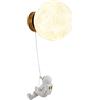 Jadssox moderna lampada da parete astronauta luna applique da parete globo lampada da parete per camera dei bambini, art deco Esplora apparecchio di illuminazione luci notturne G9 per ragazze ragazzi camera d