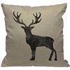 HGOD DESIGNS Fodera per Cuscino Vintage Cervo Nero con Corna, Fodera per Cuscino Decorativa per Uomini/Donne, per Soggiorno, Camera da Letto, Divano, Poltrona, 45x45cm