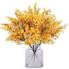 N&T NIETING Fiori artificiali, 12 Pezzi Gypsophila fiori artificiali per fai da te matrimoni bouquet feste tavoli composizioni floreali e decorazioni per la casa e l'autunno (giallo)