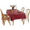 FANSU Tovaglia Plastificata PVC Cerata, Tinta Unita Tovaglie Impermeabile Antimacchia Lavabile, Facile da Pulire Copritavolo Proteggi Tavolo per Cucina Feste Giardino (Rosso,140x180 cm)