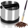 LURICO Knock Box, 700 ML Contenitore con spazzola per colino, Acciaio Inossidabile Knock Box Coffee con Rimovibile Asta Percussione, Recipiente Fondi Caffè Adatto per Bar CucineRistoranti Uffici
