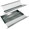 EffeDecor - Kit Scolapiatti da Incasso in Acciaio Inox Design 56/76/86 cm con Attacco a Molle Completo di Vaschetta Raccogli Gocce (Lunghezza 86 cm)