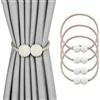 KOIROI 4 Pezzi Calamite per Tende, Ferma Tende con Calamita, Durevole Magneti per Tenda, Fermi per Tendaggi da Interno per Camera Letto, Soggiorno, Bagno, Cucina, Ufficio