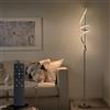 POWROL Lampada da Terra Salotto LED 48W Dimmerabile Moderno Piantana con Telecomando e Controllo Tattile 3 Temperature di Colore Spirale Design 175CM Lampada da Lettura Per Camera da Letto Nero