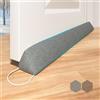 HIZH Paraspifferi per porte, 90 cm, guarnizione extra pesante, lavabile, per isolamento acustico di porte e finestre, facile da riporre grazie alla linguetta di traino, grigio