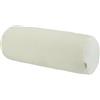Beties Serie Colore XL Fodera per rotolo da collo ca. 25x70 cm Federa per cuscino Premium tinta unita di azienda tedesca, consistenza in ciniglia di qualità per arredamento - Bianco crema
