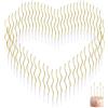 Hukneqn 60PCS Candele Compleanno Champagne Dorato con Supporti, Spirale Candeline Compleanno, Candele Torta per Matrimoni, Ideali per Decorazioni Torte Cupcakes, Atmosfera Romantica per Tutte Celebrazioni