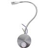ROSENICE 360 gradi flessibile muro di LED luce LED lettura luce lampada da comodino AC 85-265V 3W (bianco caldo)