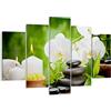 ARTTOR Quadro su Tela 150x100cm Stampe da Parete Fiore aromaterapia spa Grandi Decorazione Murale Camera da Letto Cucina Set 5 pezzi Quadri Moderni Soggiorno Grafica Immagini Wall Art Canvas EA150x100-2718