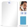 Moosono Specchio da doccia antiappannamento con ventosa, piccolo specchio per doccia, 18 cm x 25 cm, Unbreakable Fogless Shower Mirror