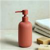 Exagonshop Dispenser portasapone liquido da appoggio in ceramica rosso mattone color