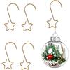 HERZWILD 100 Pezzi Ganci per Albero di Natale S - Decorazioni, Palline, Ghirlanda, Ornamenti Natalizi (Oro/A)