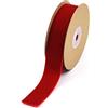 SHTGOI Nastro in velluto, 5 yard/rotolo, larghezza 25 mm, nastro in velluto, nastro decorativo, nastro decorativo per capelli, abbigliamento, confezioni regalo, decorazioni floreali, rosso