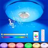 Wholede Plafoniera LED con Altoparlante Bluetooth, Ø28cm, Cambio Colore RGB Dimmerabile, Lampada con Telecomando e Controllo APP, Funzione di Temporizzazione e Memoria, per Soggiorno, Bagni