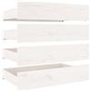 vidaXL Cassettoni da Letto 4 pz in Legno Massello di Pino Bianco