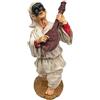 Generico Corno Portafortuna Statua Pulcinella napoletano in Resina Dipinta a Mano (Pulcinella con mandolino)