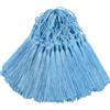 Hetuyon 100 mini ciondoli in seta fatti a mano, per segnalibri fai da te, creazione di gioielli, borse, portachiavi, decorazione per ghirlande e accessori per feste (celeste)