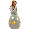Generico Regalo per la mamma dalla figlia, regali di compleanno per la mamma, statua portacandele madre e figlia con candela LED tremolante, regali per la mamma per la festa della mamma compleanno