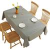 FANSU Tovaglia Plastificata PVC Cerata, Tinta Unita Tovaglie Impermeabile Antimacchia Lavabile, Facile da Pulire Copritavolo Proteggi Tavolo per Cucina Feste Giardino (Grigio,140x220 cm)